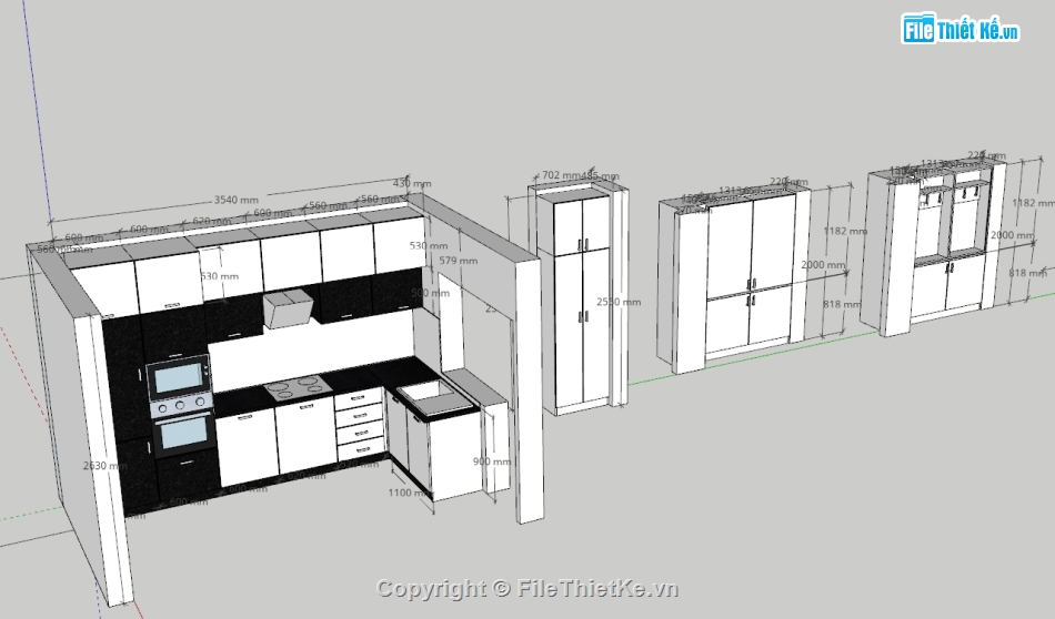 tủ bếp,sketchup tủ bếp,tủ,thư viện cửa các loại,thư viện tủ đồ